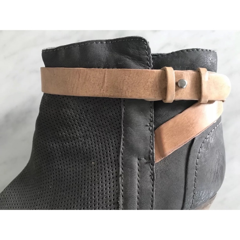 DOLCE VITA Grey Leather Heeled bootie Size 8.5 - Picture 7 of 8